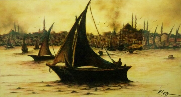 Rysunek zatytułowany „old istanbul” autorstwa H.Gurel Art, Oryginalna praca, Ołówek