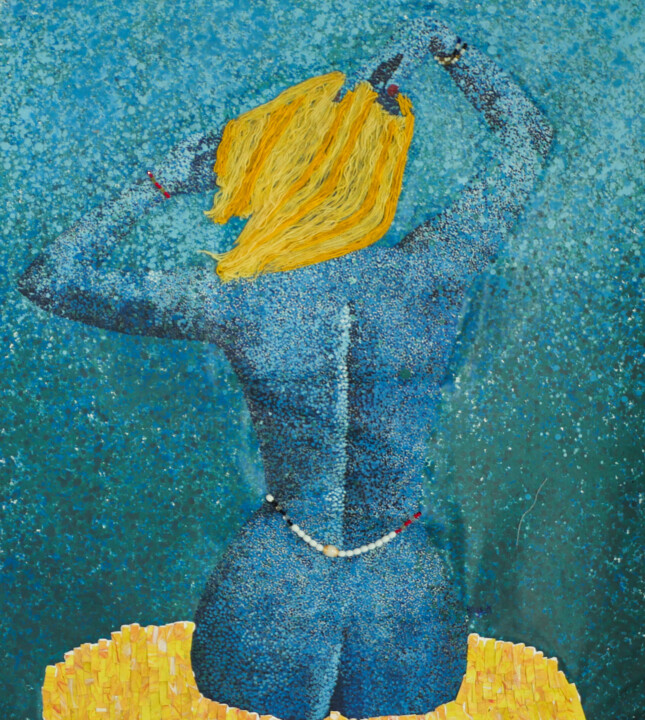 Painting titled "Dévoilée" by Habibatou Yaye Keita, Original Artwork, Acrylic