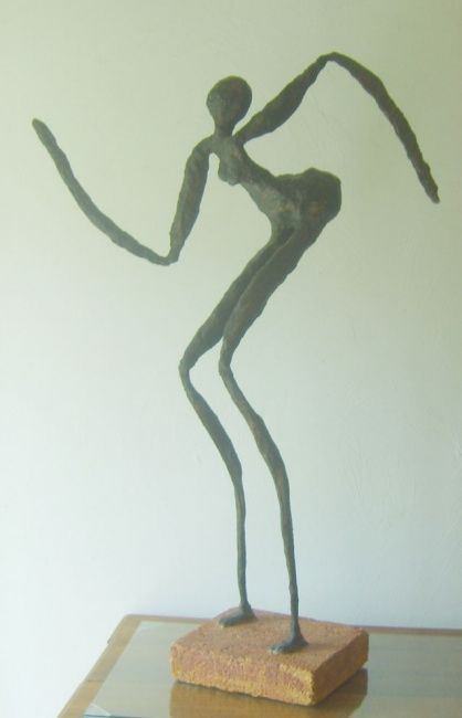 Скульптура под названием "Prof gauche" - S Eymond Laritaz, Подлинное произведение искусства, проволочный