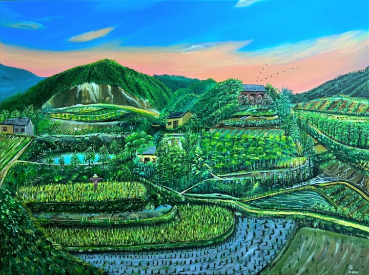 Pintura titulada "Memory Lane, China" por Cheng Chen, Obra de arte original, Acrílico