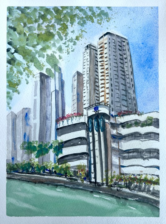 45 シンガポールの画家 Singaporeの近く (絵画, シンガポール) | Artmajeur