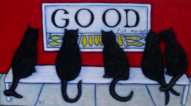 Schilderij getiteld "Good Luck" door Heidi Shaulis, Origineel Kunstwerk