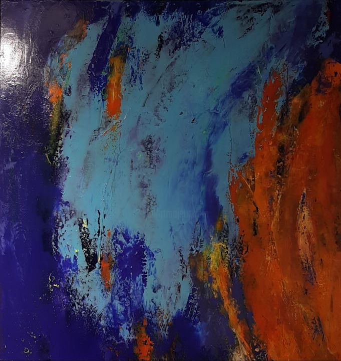 Peinture intitulée "Chaos" par Hélène Gernigon, Œuvre d'art originale, Acrylique Monté sur Châssis en bois