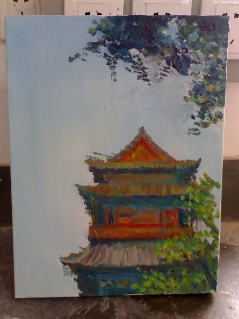 Pintura titulada "北京一景" por Doreen, Obra de arte original