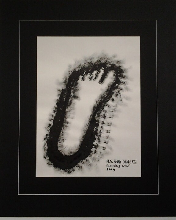 Malerei mit dem Titel "Feet" von Henk Dekkers, Original-Kunstwerk, Tinte