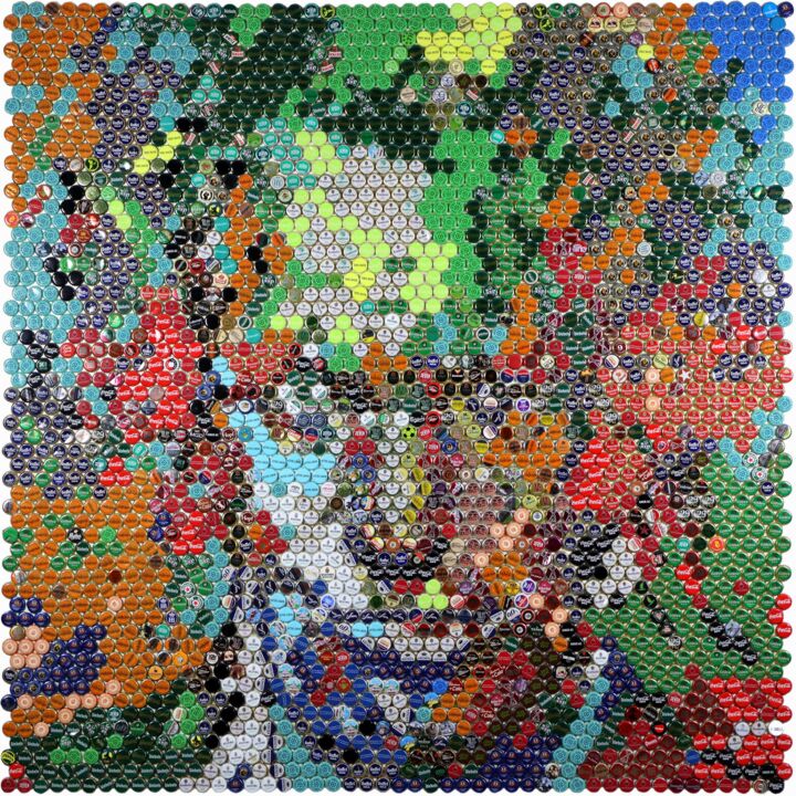Collages titulada "Keith Richards" por Henning Leuschner, Obra de arte original, Collages