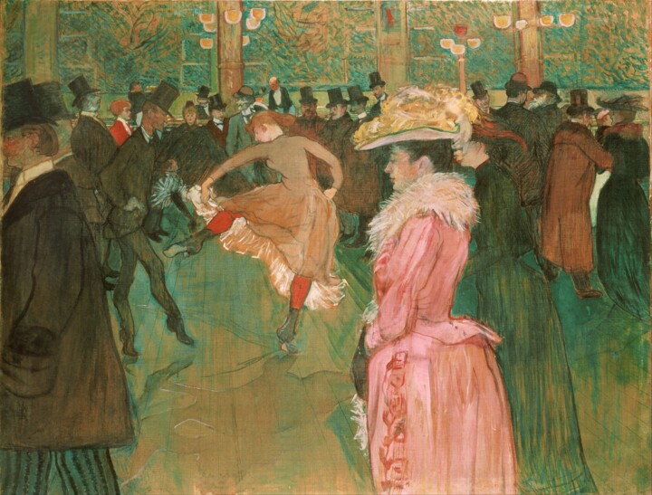 Peinture intitulée "Au Moulin Rouge : L…" par Henri De Toulouse-Lautrec, Œuvre d'art originale, Huile