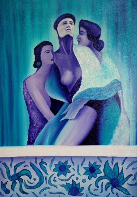 Malarstwo zatytułowany „torero y damas” autorstwa Hernandiz, Oryginalna praca