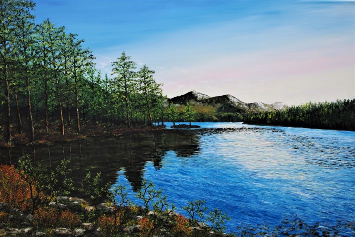 Patterns Of Early Morning Light On Loch , Painting by Hazel