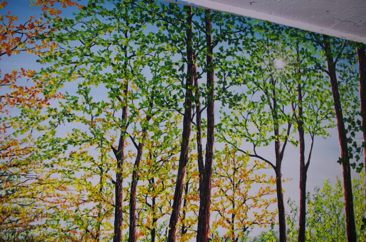 WoLWEs 5 peças abstratas árvores escuras natureza paisagem pôster