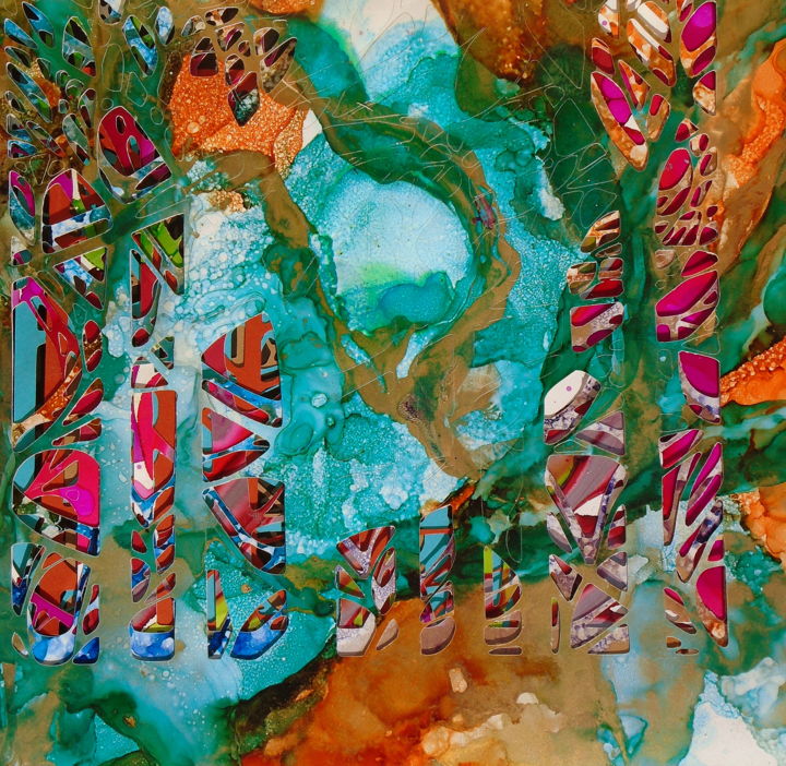 "colorful, multidime…" başlıklı Tablo Holly Anderson tarafından, Orijinal sanat, Mürekkep