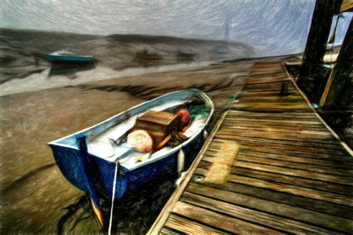 Photography titled "Uphill estuary" by Hp Harrison, Original Artwork, Manipulated Photography