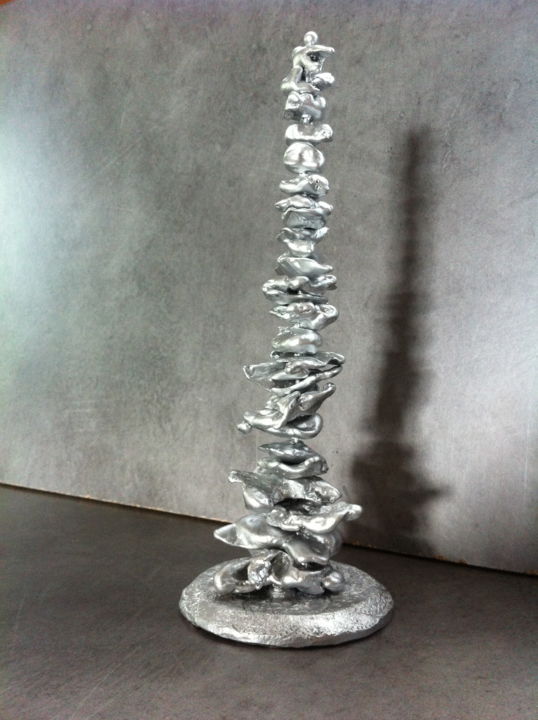 Sculpture titled "composition 3" by Hugues Zabern, Original Artwork, Metals