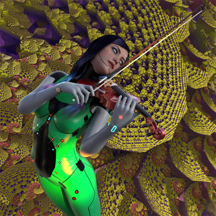 Artes digitais intitulada "Meta Violinist" por Rikkihop, Obras de arte originais, Modelagem 3D