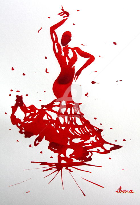 Flamenco N 1 Dessin Par Henri Ibara Artmajeur