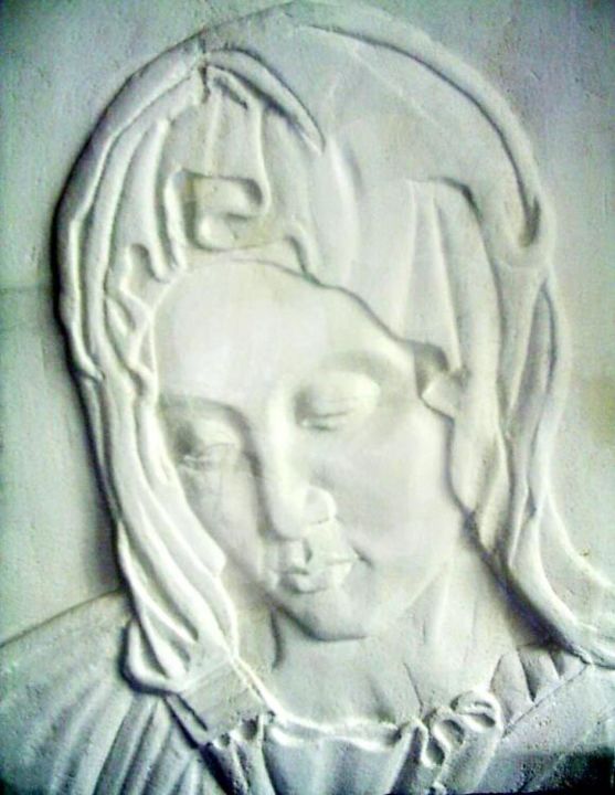 Sculpture titled "Madonna" by Andreevi, Original Artwork, Stone