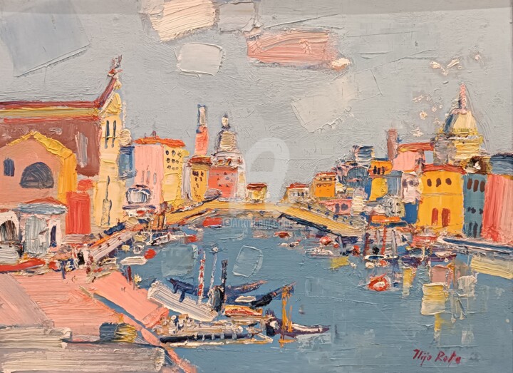 제목이 "Venezia"인 미술작품 Ilija Rota로, 원작, 기름