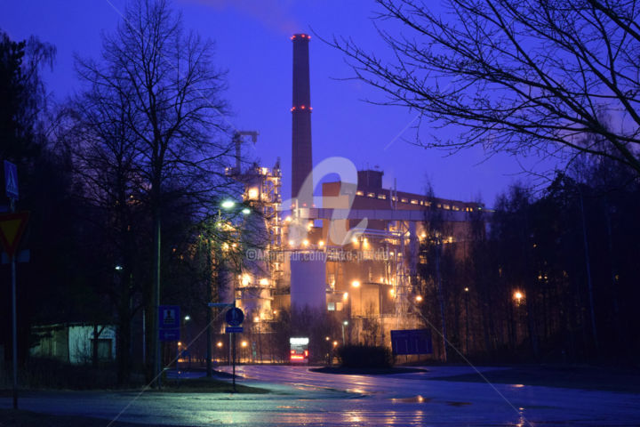 Photography titled "Sunila Pulp Mill by…" by Ilkka Porkka, Original Artwork