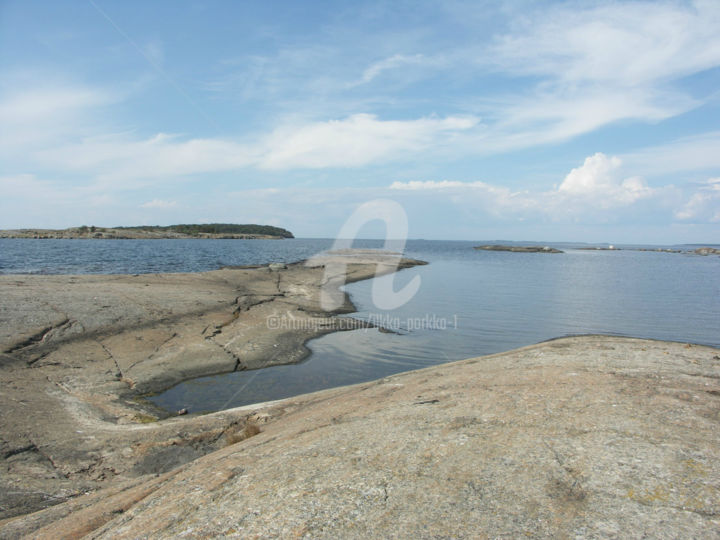 Photography titled "Rocky Coastline in…" by Ilkka Porkka, Original Artwork