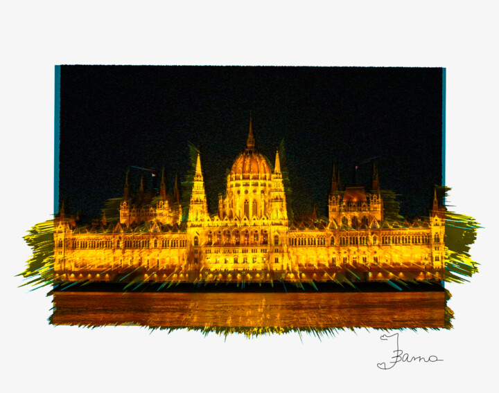 제목이 "Parlament Budapest"인 디지털 아트 Ilona Barna (Biphoto)로, 원작, 3D 모델링