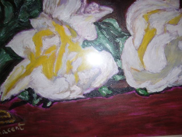 Painting titled "peonie" by Vincent, Original Artwork
