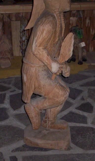 Rzeźba zatytułowany „Fancy Dancer” autorstwa Indiancarver, Oryginalna praca, Drewno