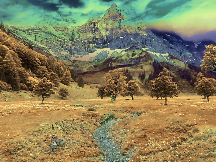 Digital Arts titled "Mountains 11" by Infinitelightsight, Original Artwork, 2D Digital Work