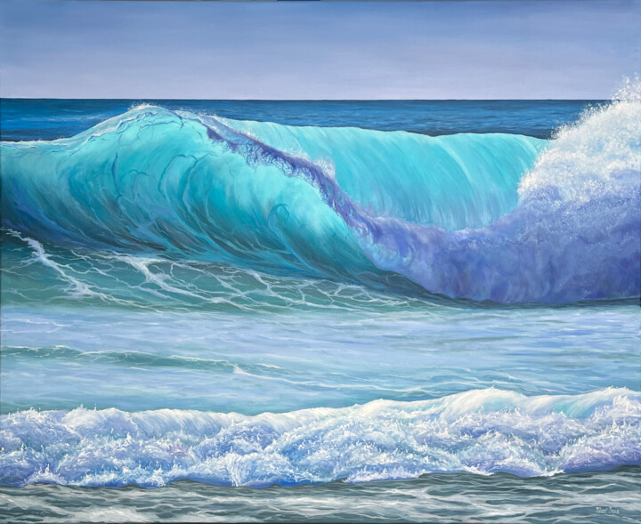 Pintura intitulada "Wave" por Inna Martynenko, Obras de arte originais, Óleo