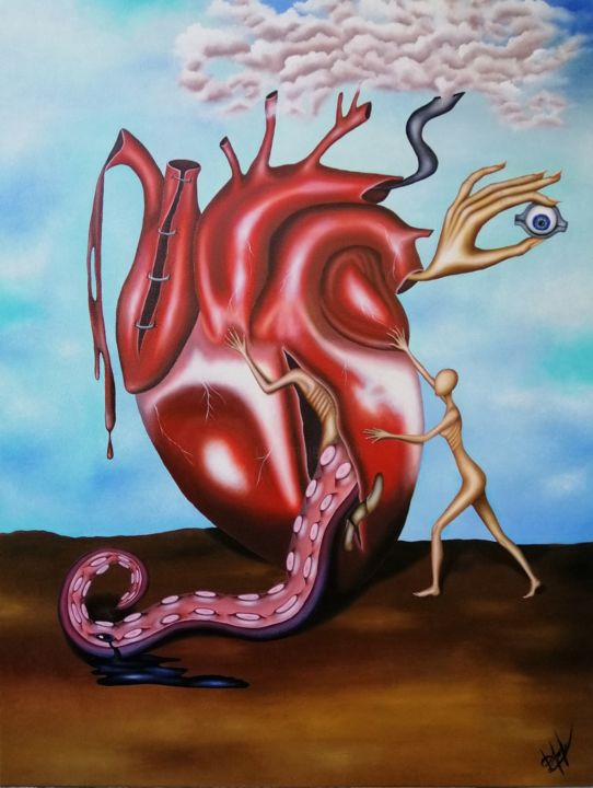 Pintura intitulada "What lives in your…" por Diana Kushnarenko, Obras de arte originais, Óleo