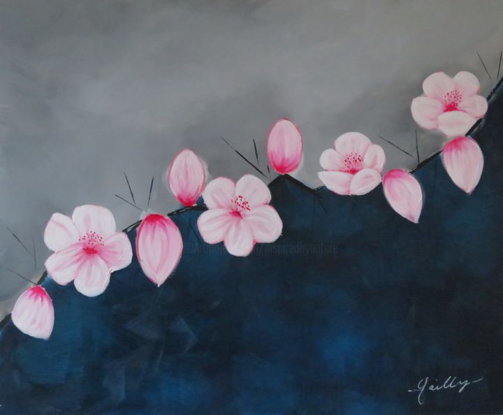 Sakura Tree Painting Acrylic - Painting Inspired