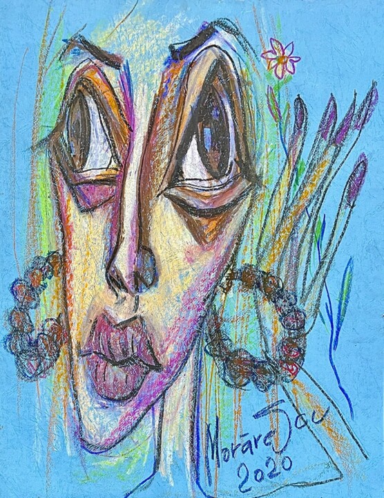 Dibujo titulada "Mirabella" por Ion Morarescu, Obra de arte original, Lápiz