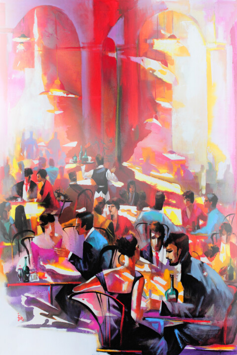 "Cafe in Vienna, lim…" başlıklı Tablo Ira Tsantekidou tarafından, Orijinal sanat, Diğer