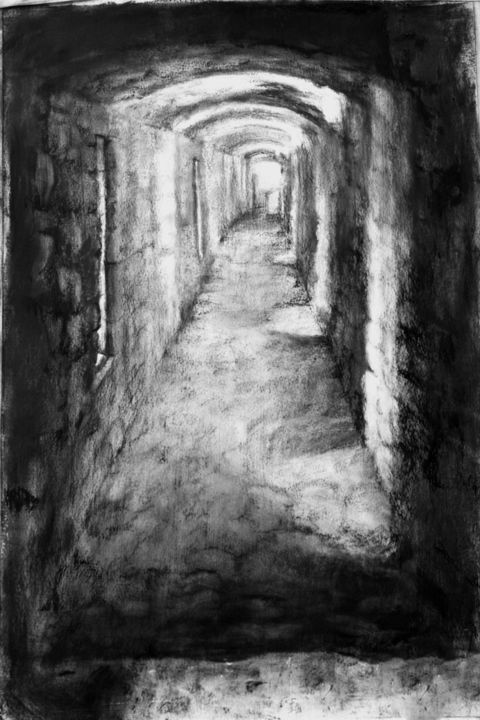 Corridor of light Drawing by Irene Butcher | Artmajeur