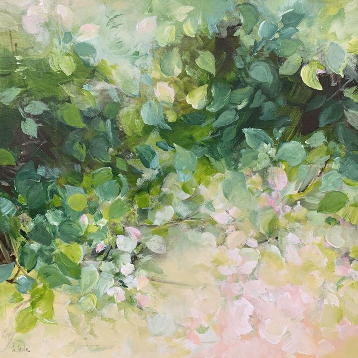 Картина под названием "Summer garden" - Irina Laube, Подлинное произведение искусства, Акрил