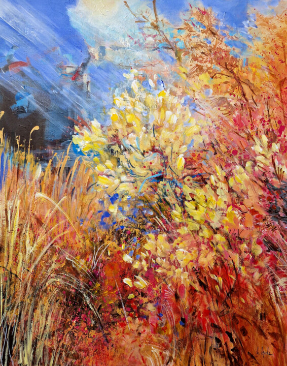 "Autumn garden" başlıklı Tablo Irina Laube tarafından, Orijinal sanat, Akrilik