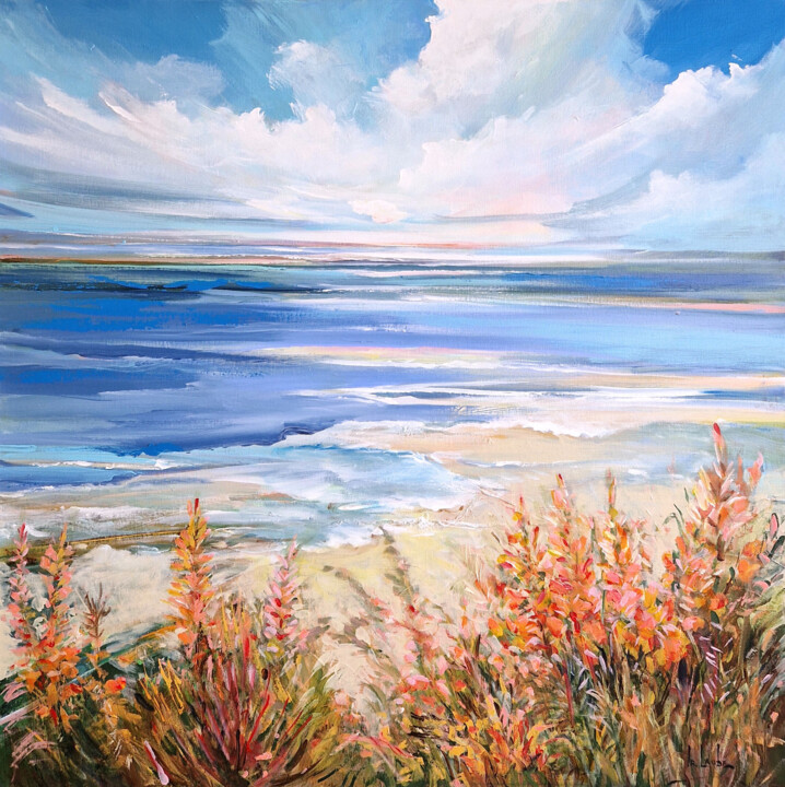 Pintura titulada "Blooming coast" por Irina Laube, Obra de arte original, Acrílico