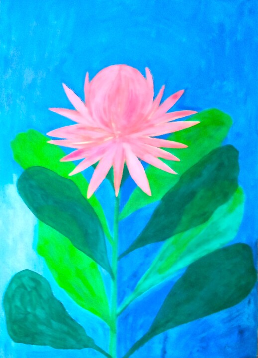 Painting titled "Waratah Flower" by Irina Rabeja, Original Artwork, Oil