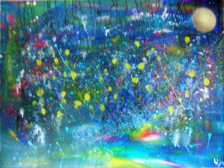 Peinture intitulée "Lumières dans les m…" par Isabelle Tirard, Œuvre d'art originale, Acrylique