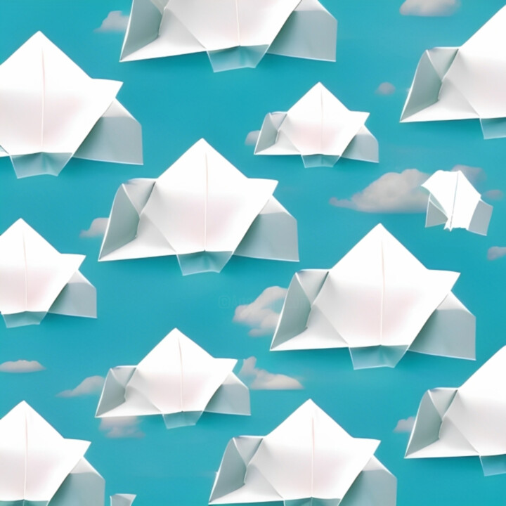数字艺术 标题为“Origami2” 由Isra, 原创艺术品, AI生成的图像