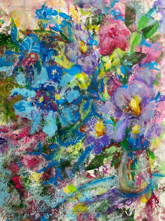 Drawing titled ""spring mood" 3" by Iuliia Abramoshvili, Original Artwork, Acrylic