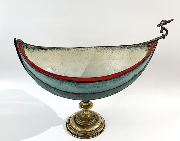 Sculpture titled "Bowl-Gondola" by Ivan Panov, Original Artwork, Ceramics