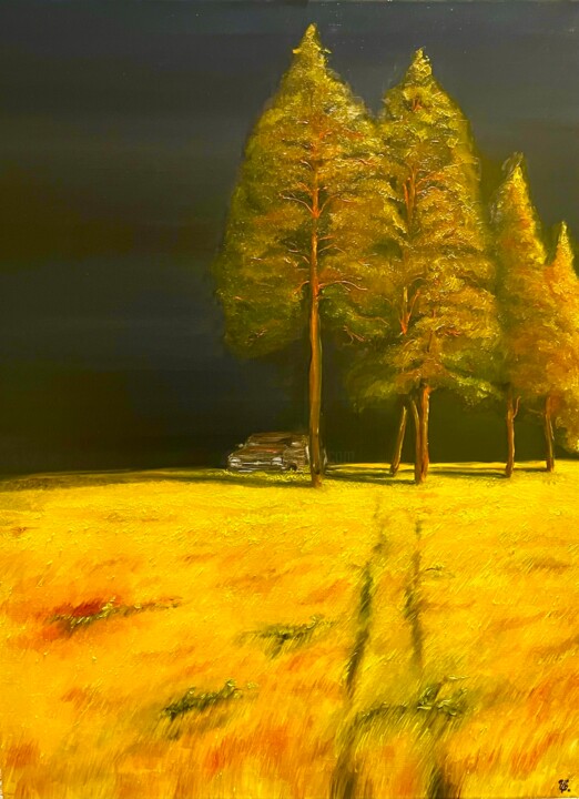 绘画 标题为“Searching in trees” 由Ivan Telegin, 原创艺术品, 油