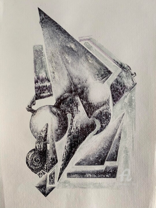 Dibujo titulada "Untitled" por Iyad Abbas, Obra de arte original, Bolígrafo