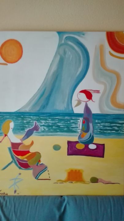 Pintura titulada "la vida de verano" por Izasonam, Obra de arte original