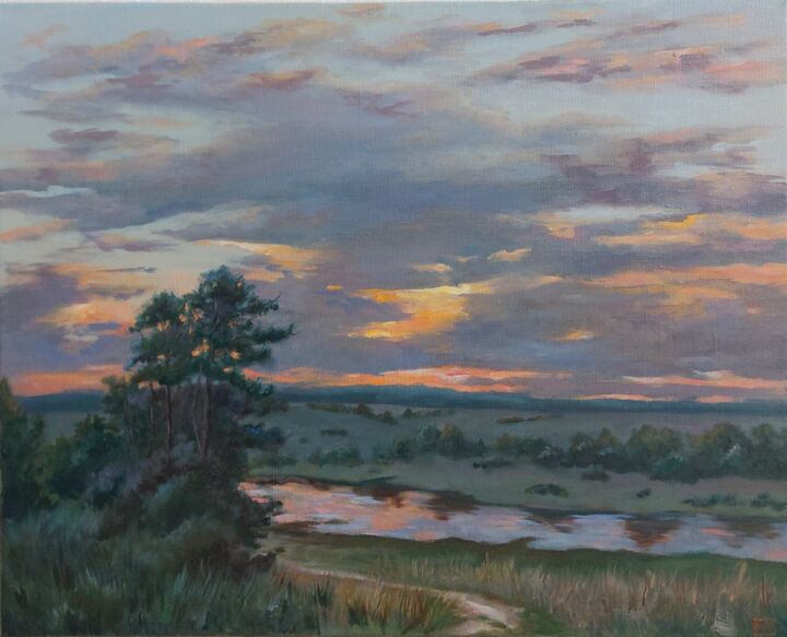 oil sunset painting