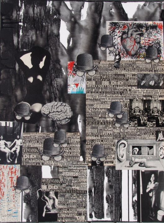 Collages intitulée "From a distance" par Jaroslav Seibert, Œuvre d'art originale