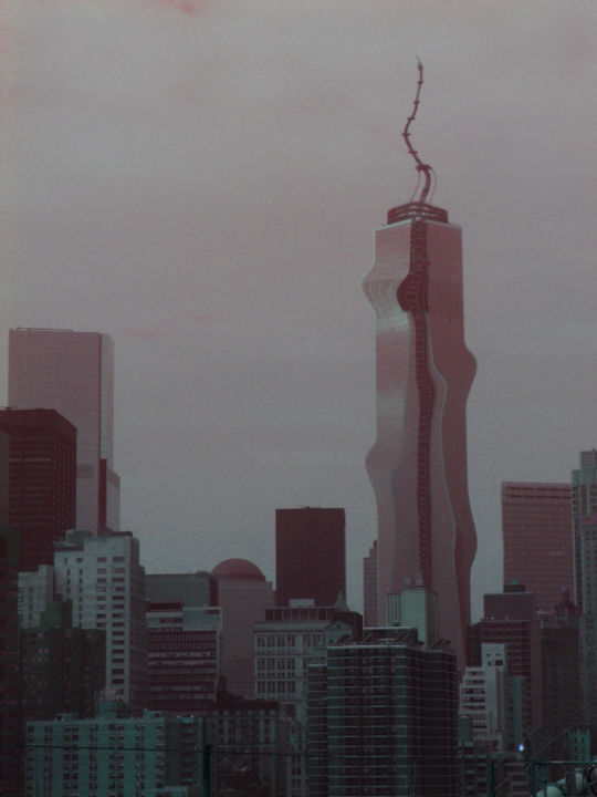 Fotografía titulada "Twisted Tower" por Jack Welch, Obra de arte original, Fotografía manipulada