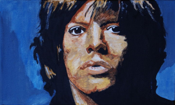 Schilderij getiteld "Mick Jagger" door Jacek Gaczkowski, Origineel Kunstwerk