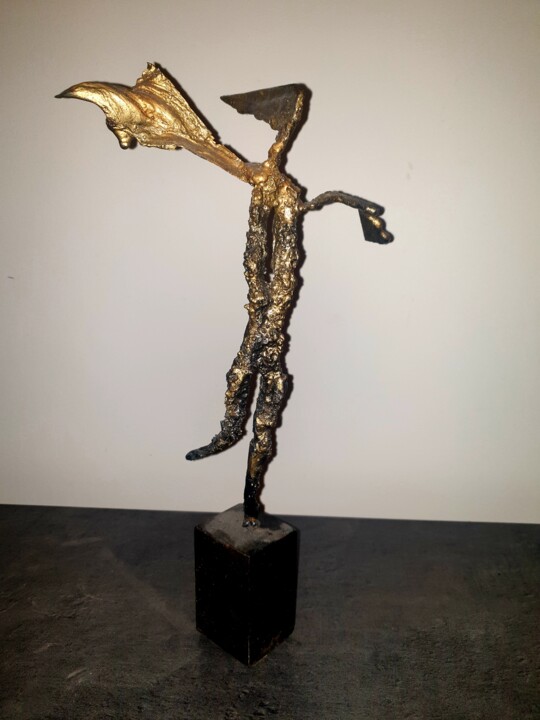 Escultura titulada "libre" por Jacques Veinante (jackart), Obra de arte original, Metales