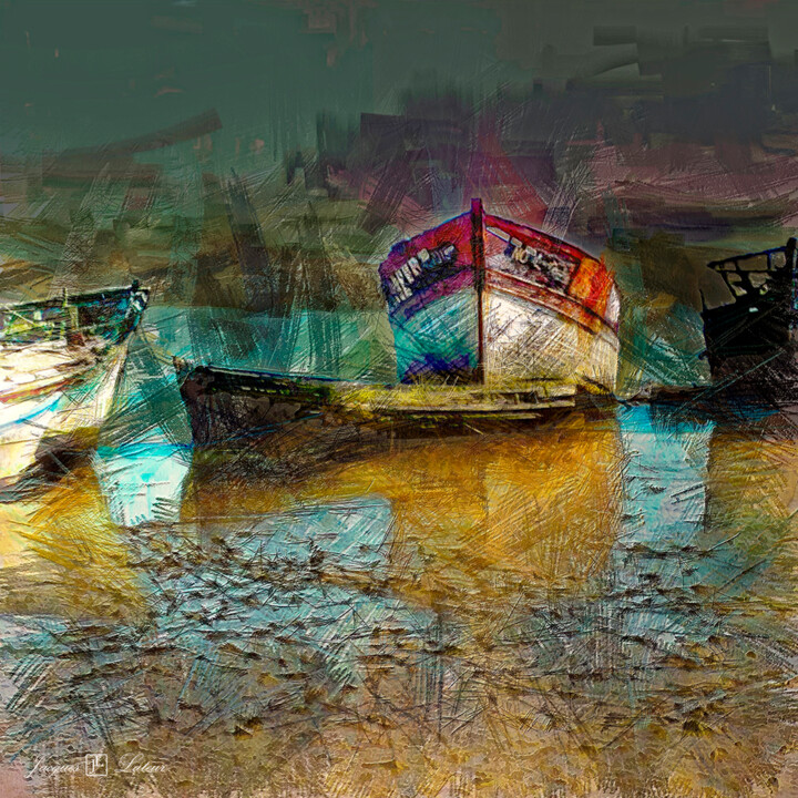 Digital Arts titled "Cimetiére marin" by Jacques Lateur, Original Artwork, Manipulated Photography